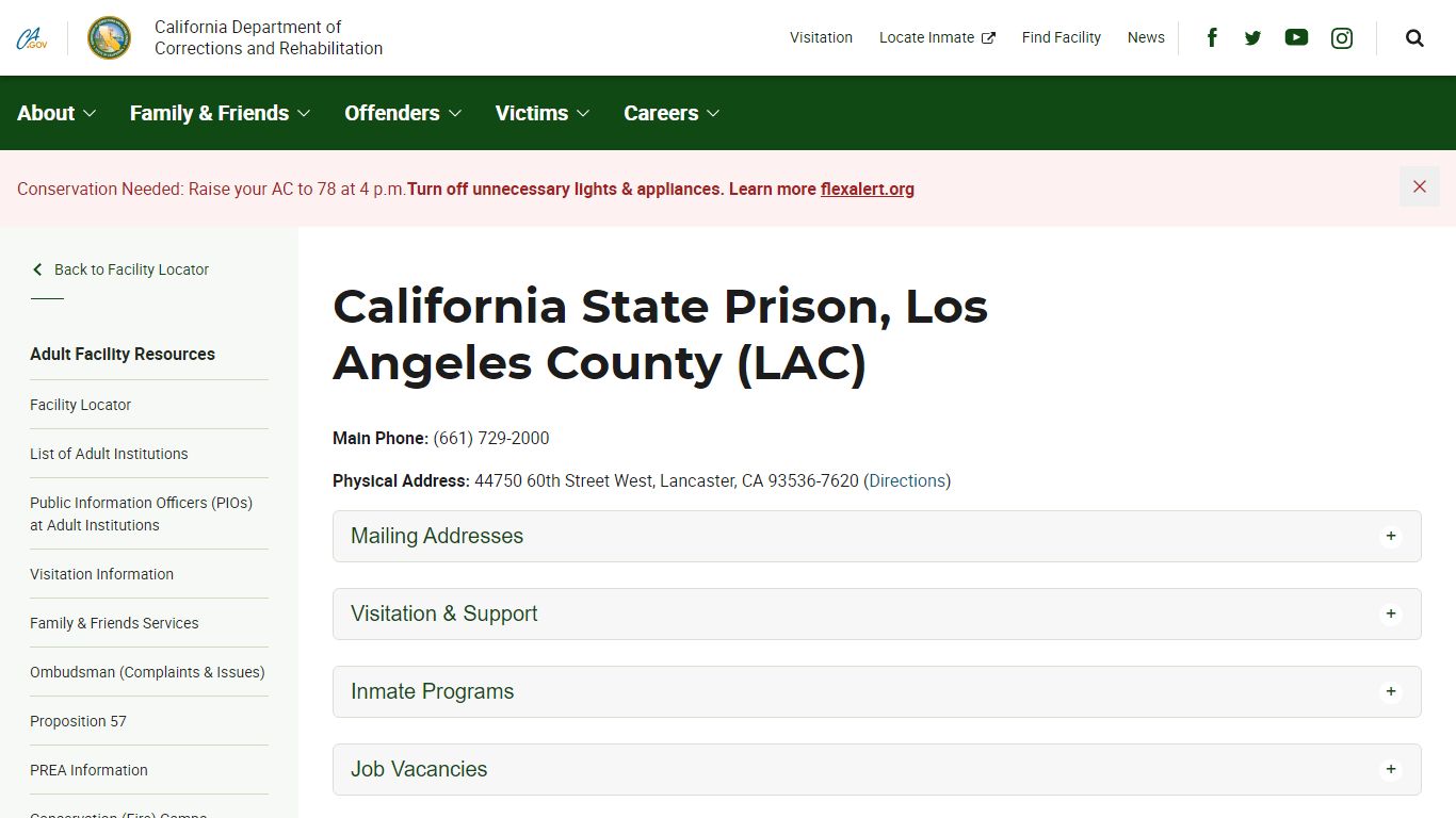 California State Prison, Los Angeles County (LAC)